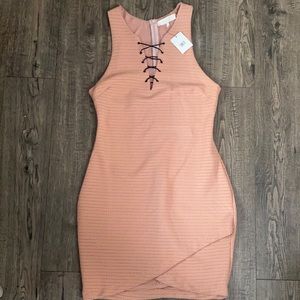 Large coral dress